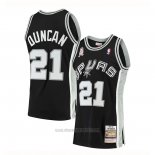 Camiseta San Antonio Spurs Tim Duncan #21 Mitchell & Ness 2001-02 Negro
